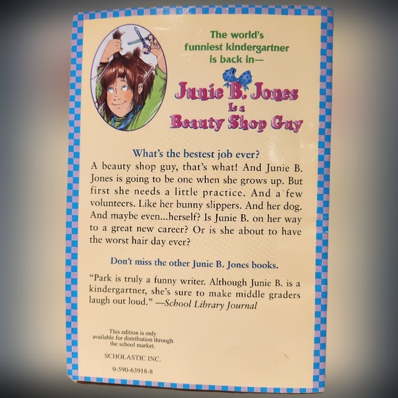 #KB1 Junie B. jones Is A Beauty Shop Guy Children's Paperback Book - Picture 2 of 5